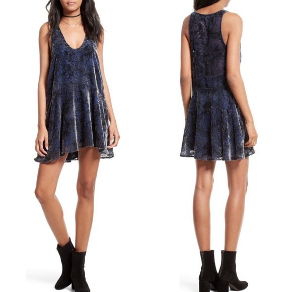 Free People Dresses & Skirts - Free People Ellie Burnout Velvet Mini Dress